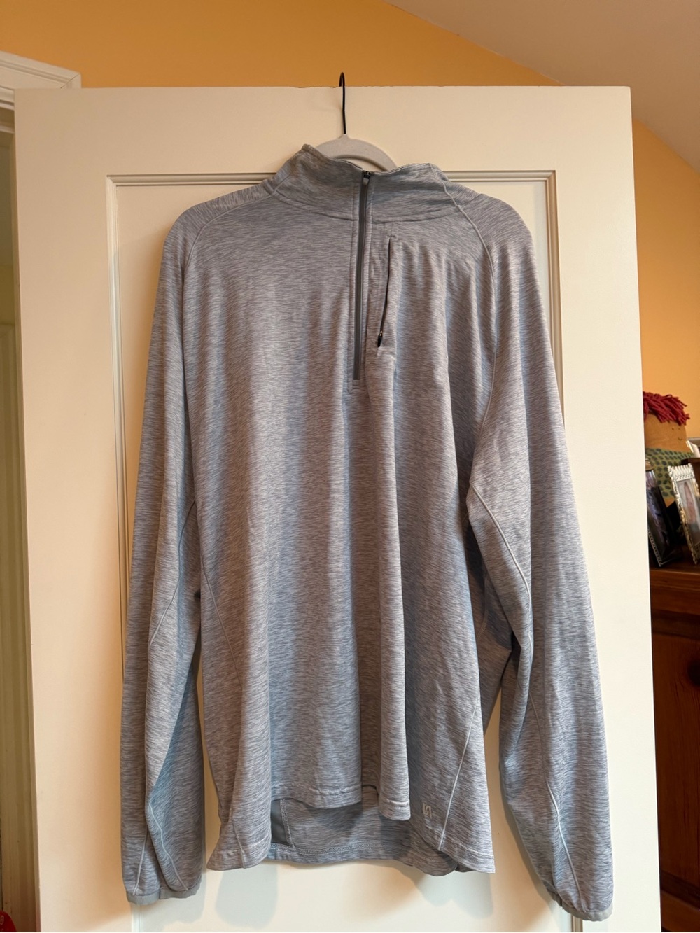 VRST Heather Grey Quarter Zip Performance Pullover Shirt XL